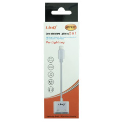 Câble 2 En 1 Lightning Mâle / 2 Lightning Fem | Smarty Paris